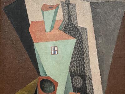 Still Life with Green House - Diego Rivera