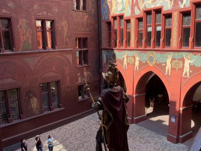 Courtyard in the historic Rathaus in Basel.
