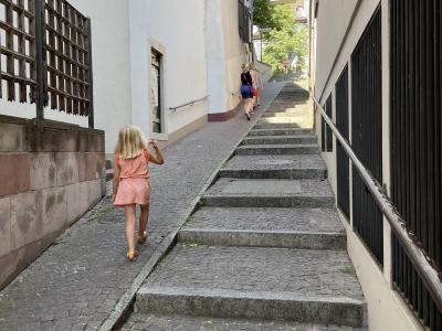 Side streets going up.