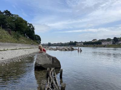 Swimming in the Rhine.