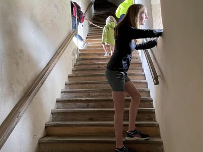 Stairs up to the Chemist's Garden.